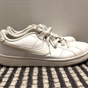 Women’s Nike white leather Court sneakers. Size 9.5